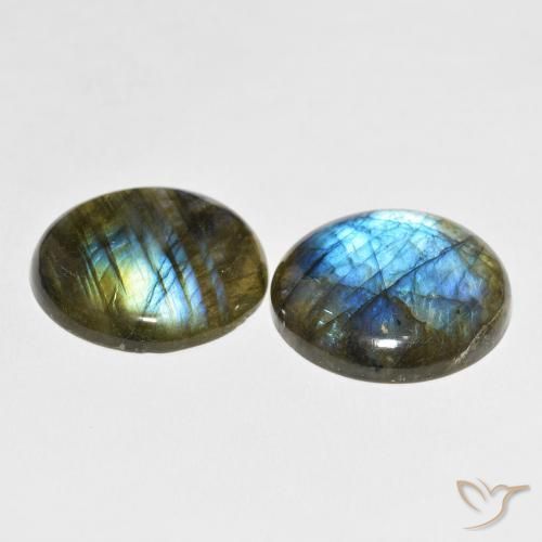 Gemme di Labradorite Multicolore naturale da 60.94 ct, Rotondo, Traslucido
