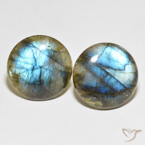 64.36ctw Naturale Multicolore Labradorite, Rotondo, Traslucido