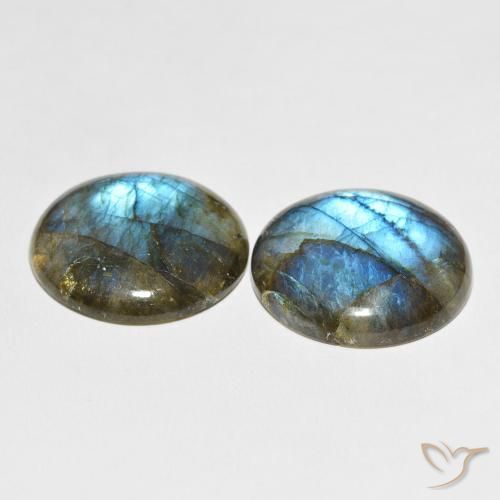 Gemme di Labradorite Multicolore naturale da 64.36 ct, Rotondo, Traslucido