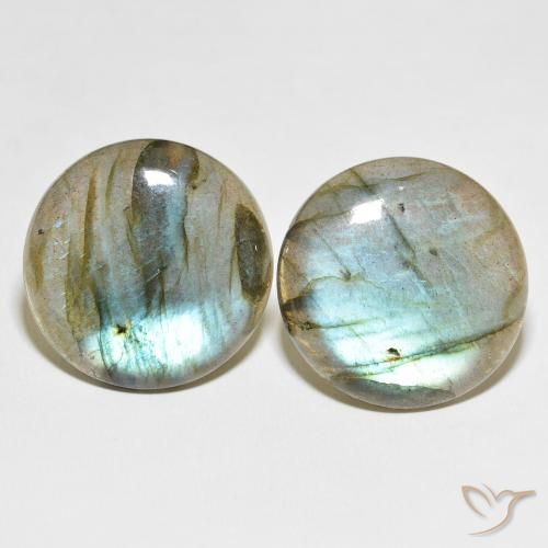 58.47ctw Naturale Multicolore Labradorite, Rotondo, Traslucido