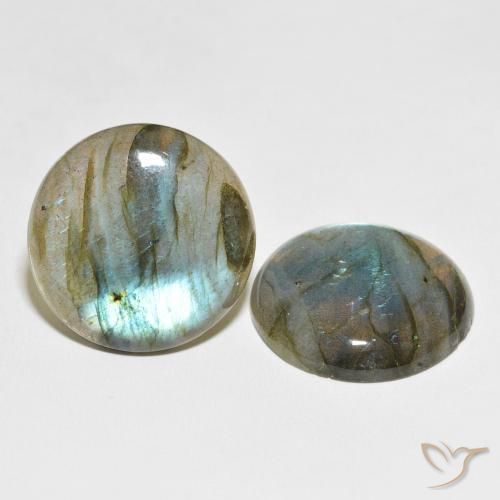 Gemme di Labradorite Multicolore naturale da 58.47 ct, Rotondo, Traslucido