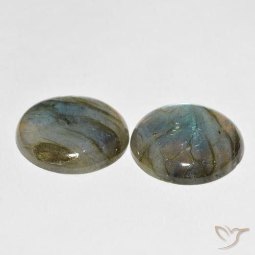 Gemme di Labradorite Multicolore naturale da 58.47 ct, Rotondo, Traslucido