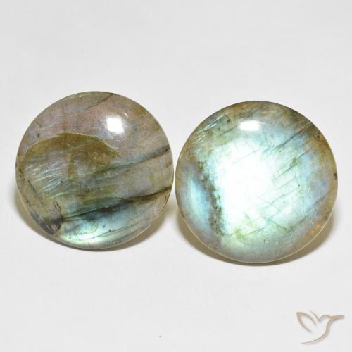 54.98ctw Naturale Multicolore Labradorite, Rotondo, Traslucido