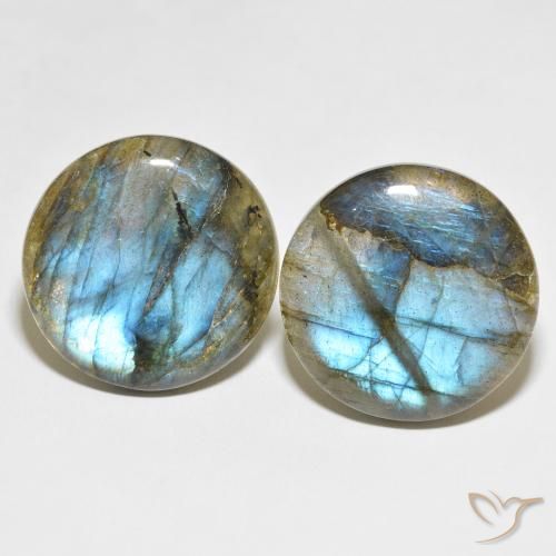 65.31ctw Naturale Multicolore Labradorite, Rotondo, Traslucido