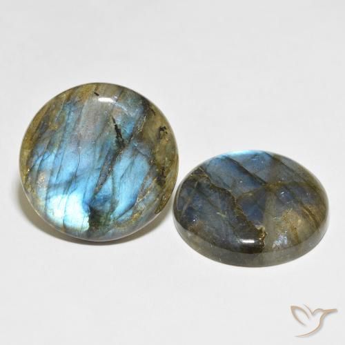 Gemme di Labradorite Multicolore naturale da 65.31 ct, Rotondo, Traslucido