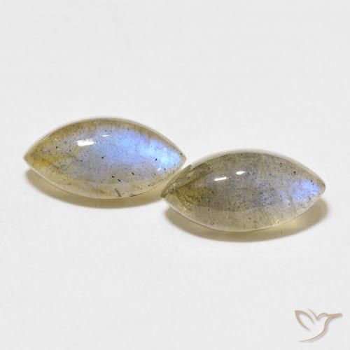 4.72ctw Naturale Multicolore Labradorite, Taglio marquise, Traslucido