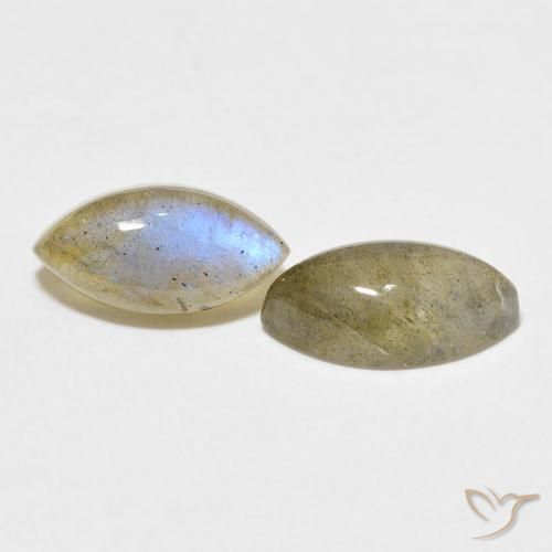 Gemme di Labradorite Multicolore naturale da 4.72 ct, Taglio marquise, Traslucido