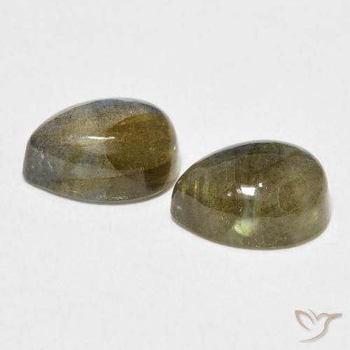Gemme di Labradorite Multicolore naturale da 5.46 ct, Forma a pera, Traslucido