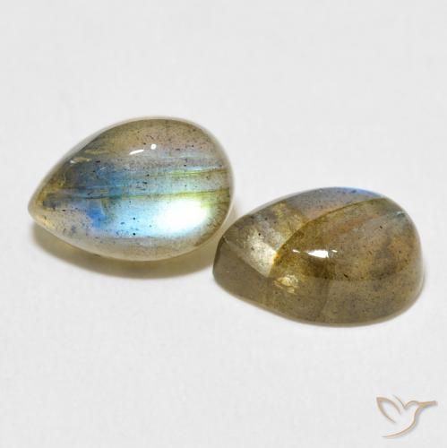 Gemme di Labradorite Multicolore naturale da 5.00 ct, Forma a pera, Traslucido