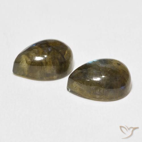 Gemme di Labradorite Multicolore naturale da 5.03 ct, Forma a pera, Traslucido