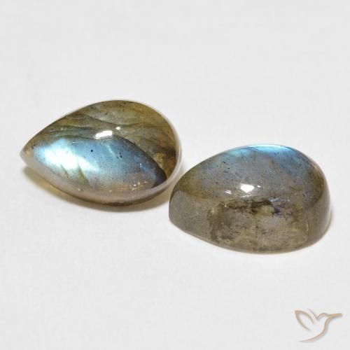 Gemme di Labradorite Multicolore naturale da 8.38 ct, Forma a pera, Traslucido
