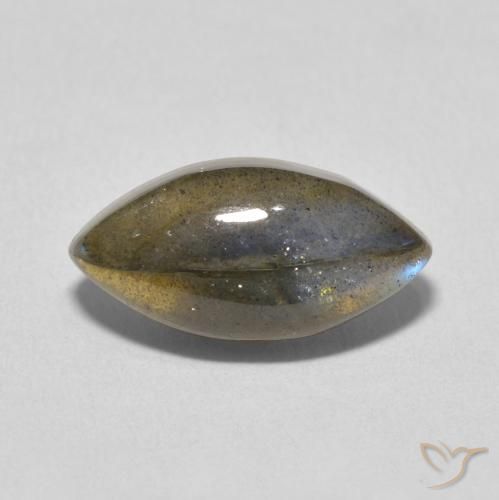 4.98ct Naturale Multicolore Labradorite, Taglio marquise, Traslucido