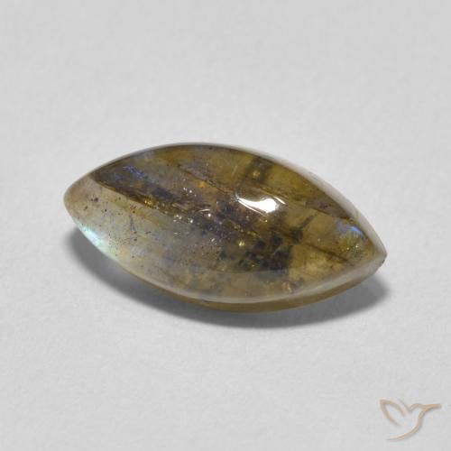 Labradorite Multicolore naturale da 3.55 ct, Taglio marquise, Traslucido