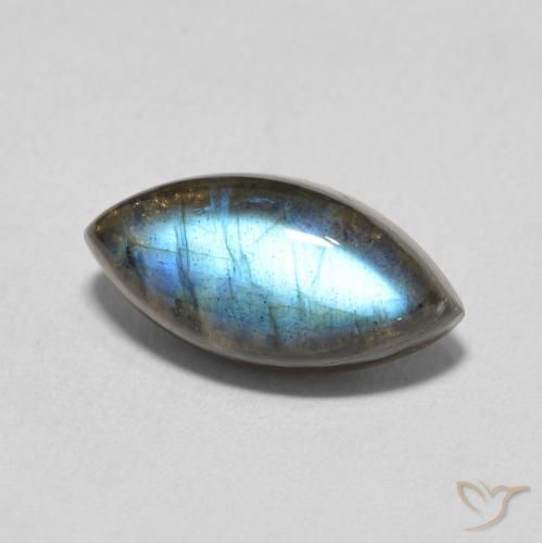 Labradorite Multicolore naturale da 3.91 ct, Taglio marquise, Traslucido