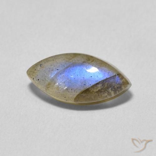 2.30ct Naturale Multicolore Labradorite, Taglio marquise, Traslucido