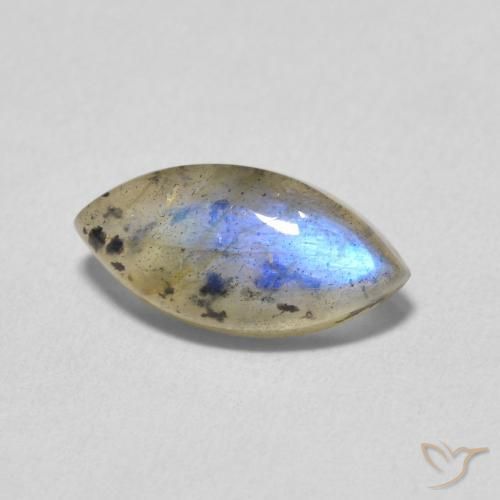 2.31ct Naturale Multicolore Labradorite, Taglio marquise, Traslucido
