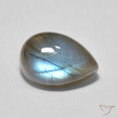 Labradorite Multicolore naturale da 3.96 ct, Forma a pera, Traslucido