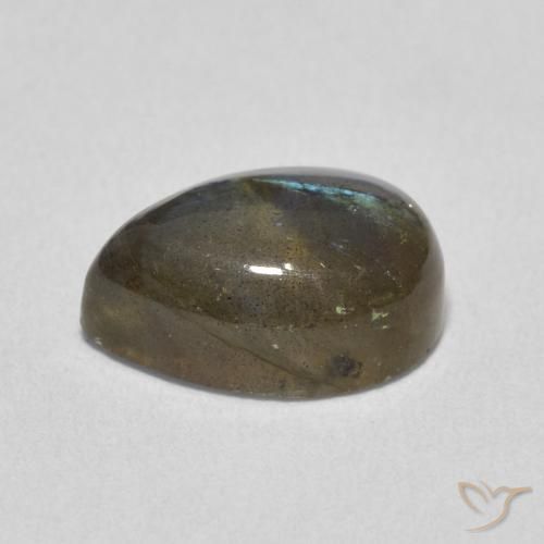 Labradorite Multicolore naturale da 3.96 ct, Forma a pera, Traslucido