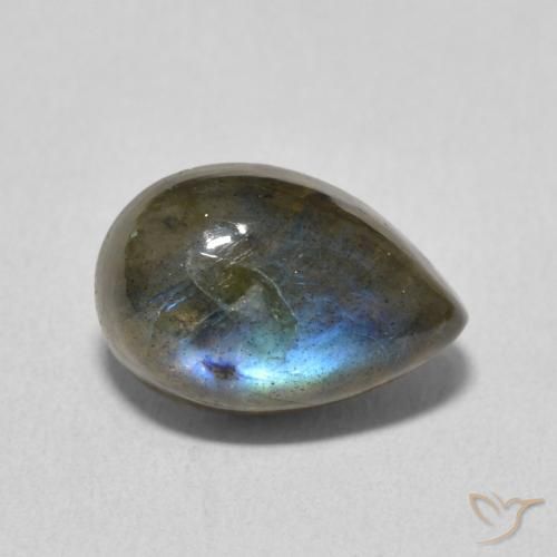 Labradorite Multicolore naturale da 3.75 ct, Forma a pera, Traslucido