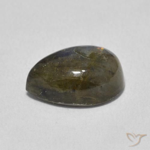 Labradorite Multicolore naturale da 3.75 ct, Forma a pera, Traslucido