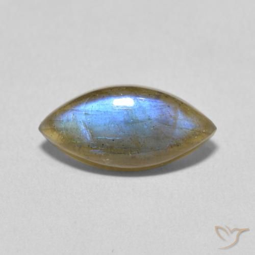 2.76ct Naturale Multicolore Labradorite, Taglio marquise, Traslucido