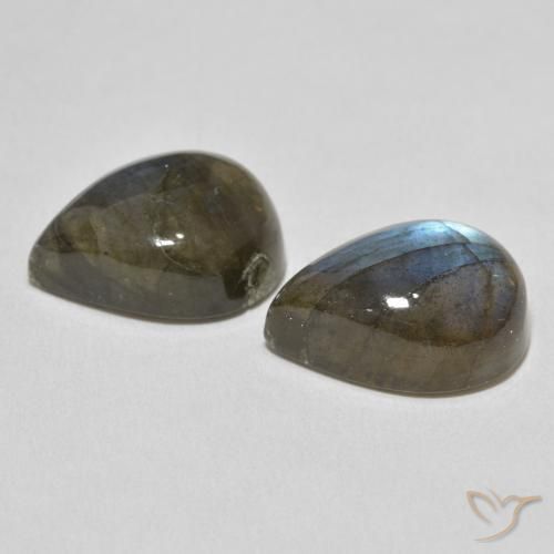Gemme di Labradorite Multicolore naturale da 19.10 ct, Forma a pera, Traslucido