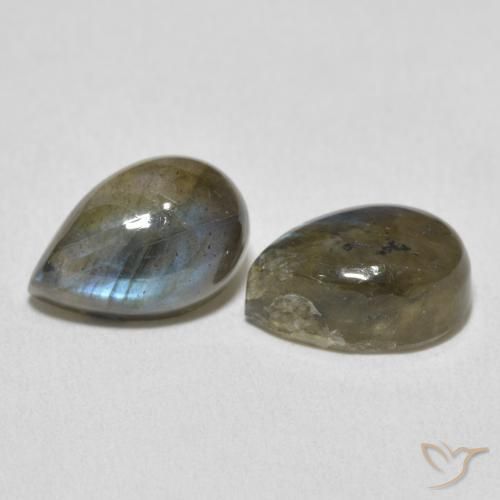 Gemme di Labradorite Multicolore naturale da 8.24 ct, Forma a pera, Traslucido