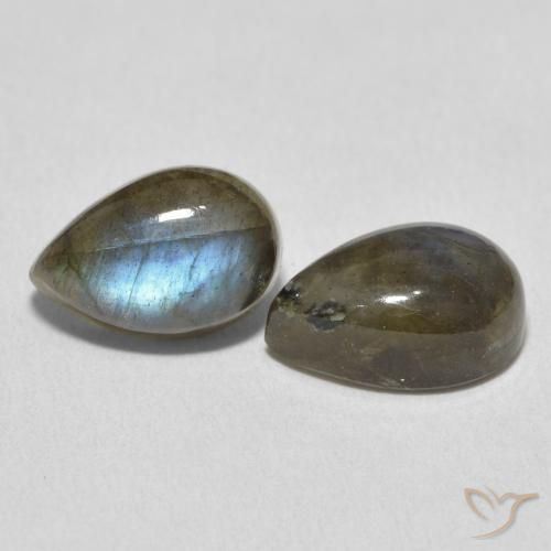 Gemme di Labradorite Multicolore naturale da 7.84 ct, Forma a pera, Traslucido