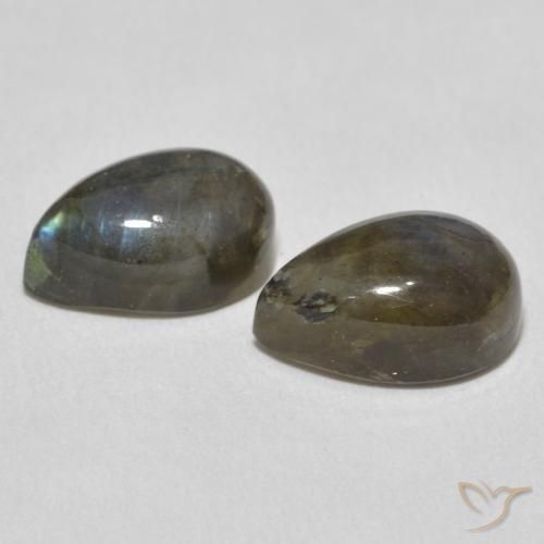 Gemme di Labradorite Multicolore naturale da 7.84 ct, Forma a pera, Traslucido