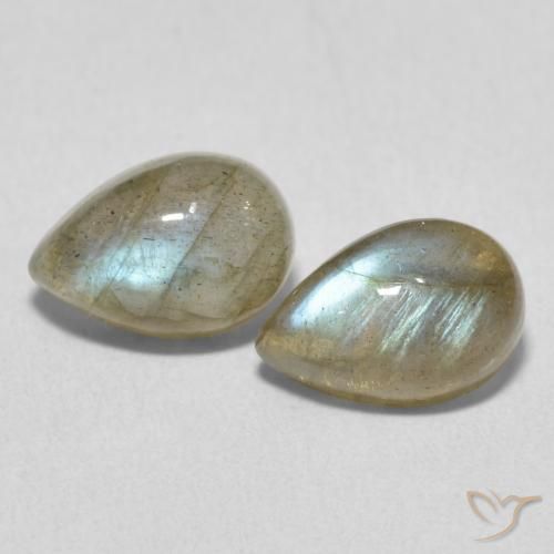3.34ctw Naturale Multicolore Labradorite, Forma a pera, Traslucido, Photo A