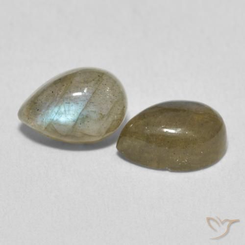 Gemme di Labradorite Multicolore naturale da 3.34 ct, Forma a pera, Traslucido