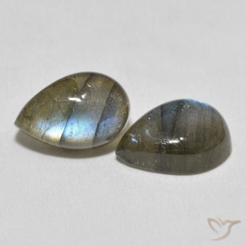 Gemme di Labradorite Multicolore naturale da 7.45 ct, Forma a pera, Traslucido