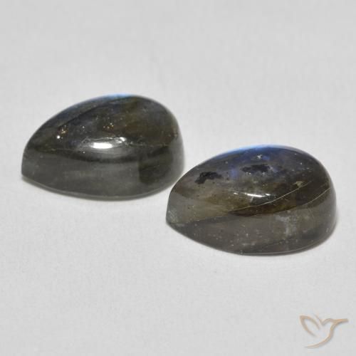 Gemme di Labradorite Multicolore naturale da 8.10 ct, Forma a pera, Traslucido