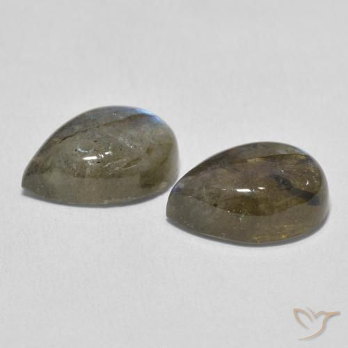 Gemme di Labradorite Multicolore naturale da 7.66 ct, Forma a pera, Traslucido