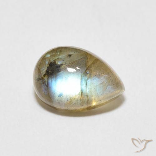 Labradorite Multicolore naturale da 2.45 ct, Forma a pera, Traslucido