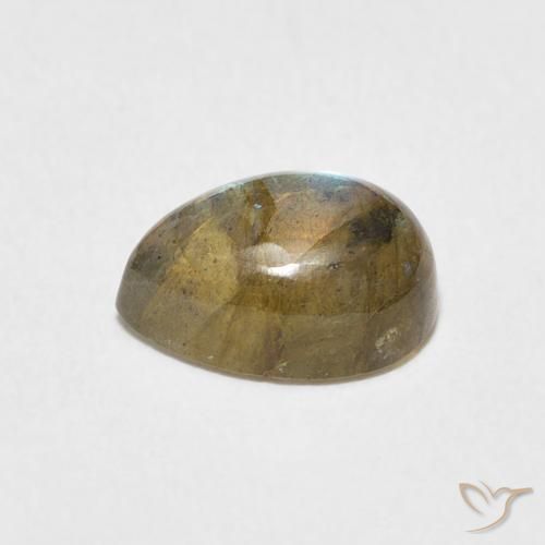 Labradorite Multicolore naturale da 2.45 ct, Forma a pera, Traslucido