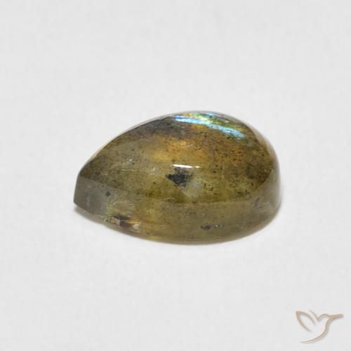 Labradorite Multicolore naturale da 2.34 ct, Forma a pera, Traslucido