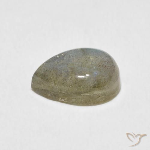 Labradorite Multicolore naturale da 2.40 ct, Forma a pera, Traslucido