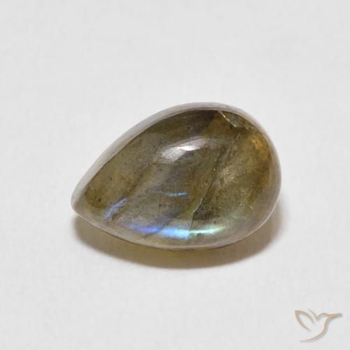 Labradorite Multicolore naturale da 2.74 ct, Forma a pera, Traslucido