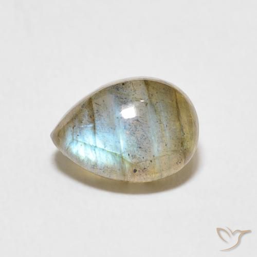 Labradorite Multicolore naturale da 2.44 ct, Forma a pera, Traslucido