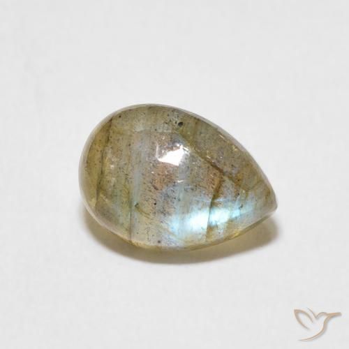 Labradorite Multicolore naturale da 2.44 ct, Forma a pera, Traslucido