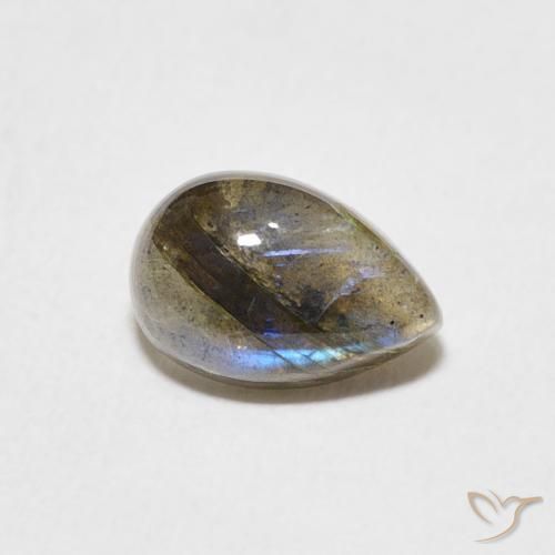 Labradorite Multicolore naturale da 1.69 ct, Forma a pera, Traslucido