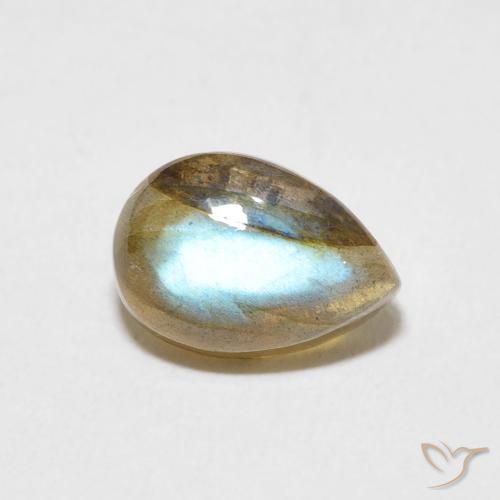 Labradorite Multicolore naturale da 2.67 ct, Forma a pera, Traslucido