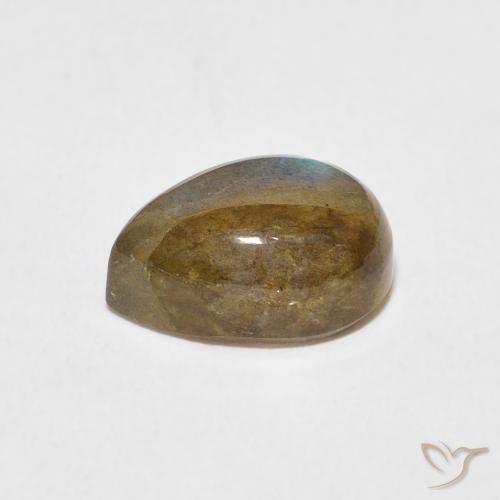 Labradorite Multicolore naturale da 2.67 ct, Forma a pera, Traslucido