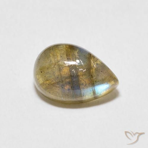 Labradorite Multicolore naturale da 2.43 ct, Forma a pera, Traslucido