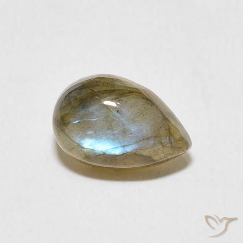 Labradorite Multicolore naturale da 1.63 ct, Forma a pera, Traslucido