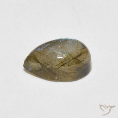 Labradorite Multicolore naturale da 1.63 ct, Forma a pera, Traslucido