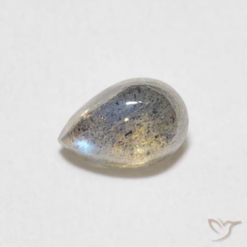 0.51ct Naturale Multicolore Labradorite, Forma a pera, Traslucido