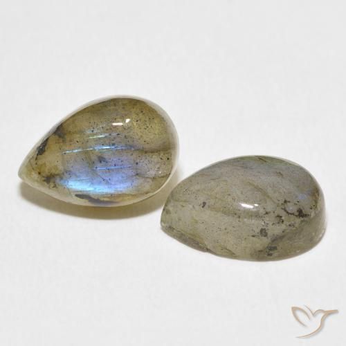 Gemme di Labradorite Multicolore naturale da 7.76 ct, Forma a pera, Traslucido