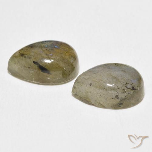 Gemme di Labradorite Multicolore naturale da 7.76 ct, Forma a pera, Traslucido